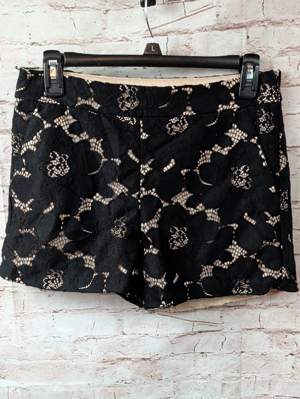 Express Black Lace Overlay High Waist Shorts Size 4 Like new